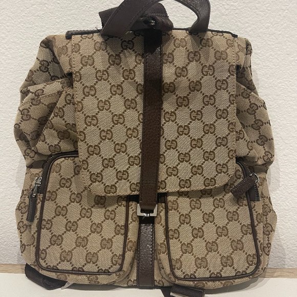 Authentic Gucci Logo Backpack - Picture 1 of 2